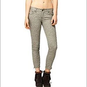 Free People Zipper Ankle Print Jeans